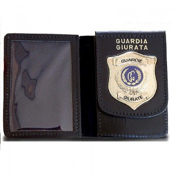 Portafogli con placca Guardia Giurata Divisa Militare