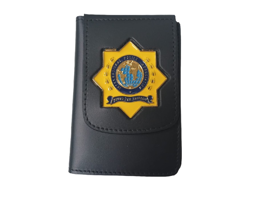 Portafogli con placca ipa international police association Divisa Militare