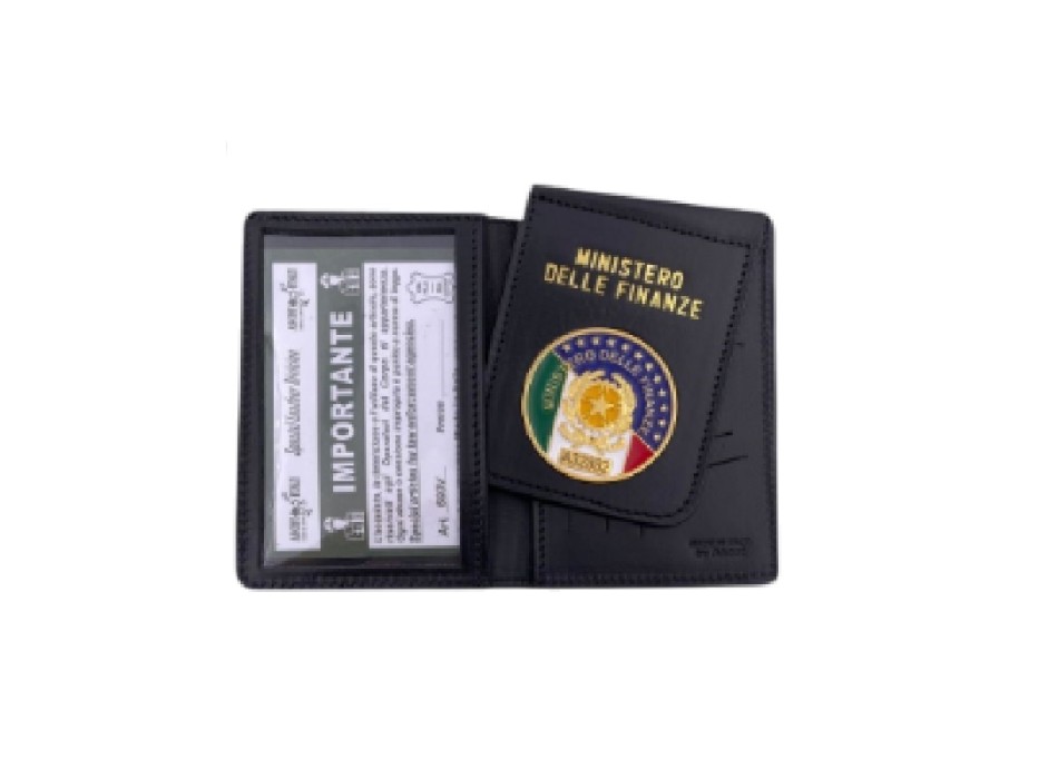 Portafogli con placca Ministero delle Finanze 600V Divisa Militare