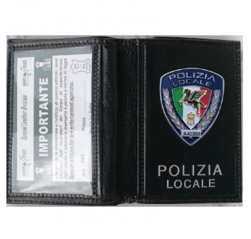 Portafogli con placca occulta Polizia Locale Pegaso ascot 561 Divisa Militare