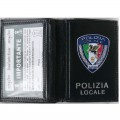 Portafogli placca occulta polizia locale pegaso tricolore 561