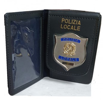 Portafogli con placca Polizia Locale modello dm Divisa Militare