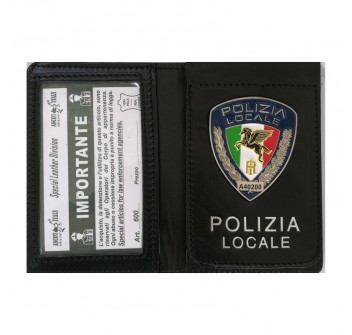 Portafogli con placca Polizia Locale Pegaso ascot 600 Divisa Militare