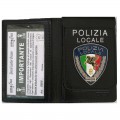 Portafogli placca polizia locale pegaso tricolore 600v