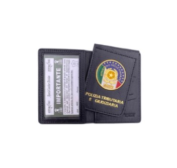 Portafogli con placca Polizia Tributaria e Giudiziaria 600 Divisa Militare