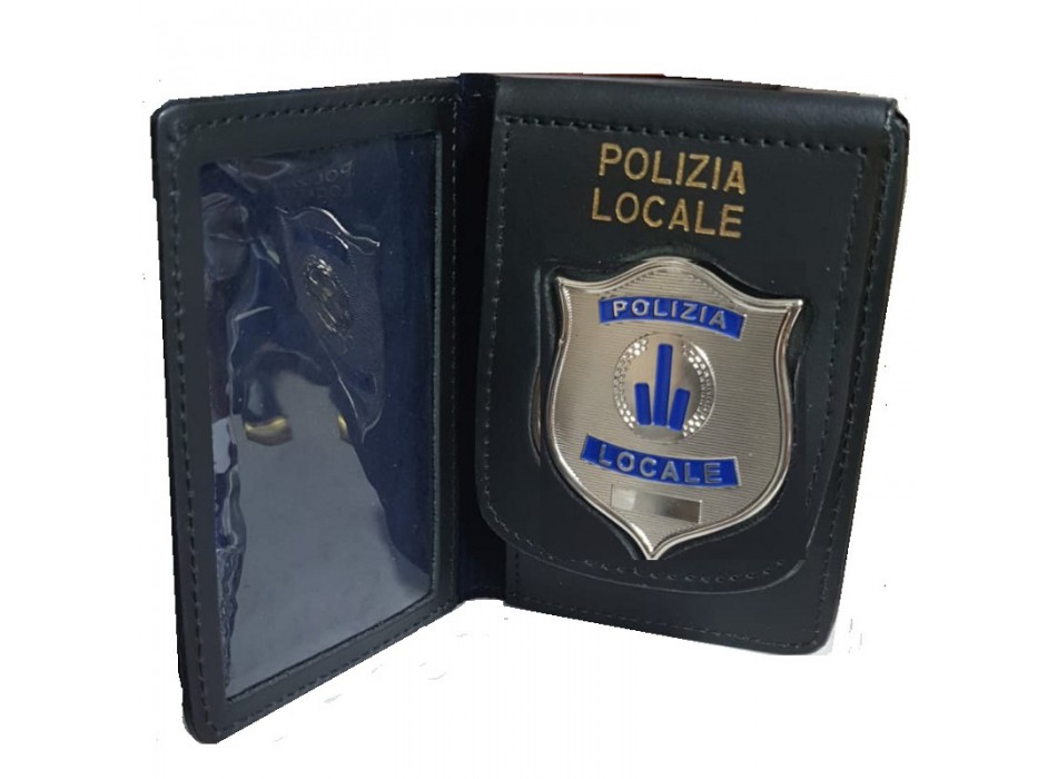 Portafogli con placca scudo Polizia Locale Emilia Romagna Divisa Militare