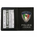 Portatesserino e placca polizia locale pegaso tricolore 601