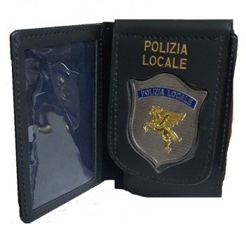 Portafogli con placca scudo Polizia Locale Pegaso Divisa Militare