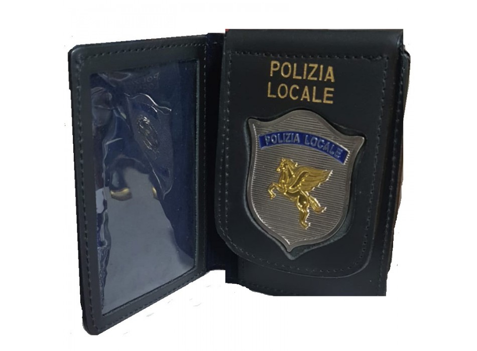 Portafogli con placca scudo Polizia Locale Pegaso Divisa Militare