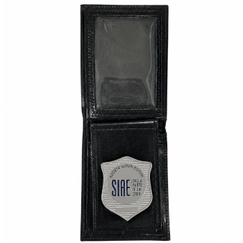 Portafogli con placca SIAE argento personalizzabile patella estraibile 560  Divisa Militare