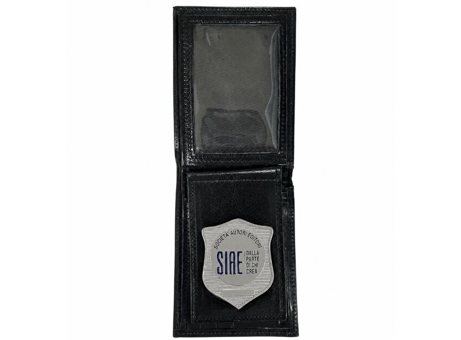 Portafogli con placca SIAE argento personalizzabile patella estraibile 560  Divisa Militare