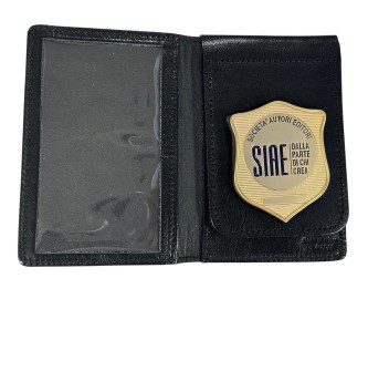 Portafogli con placca SIAE oro personalizzabile 600 Divisa Militare