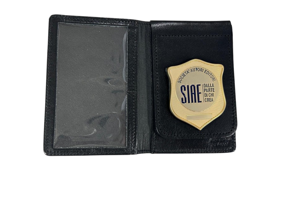 Portafogli con placca SIAE oro personalizzabile 600 Divisa Militare