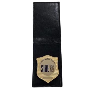 Portafogli con placca SIAE oro personalizzabile patella estraibile 560  Divisa Militare