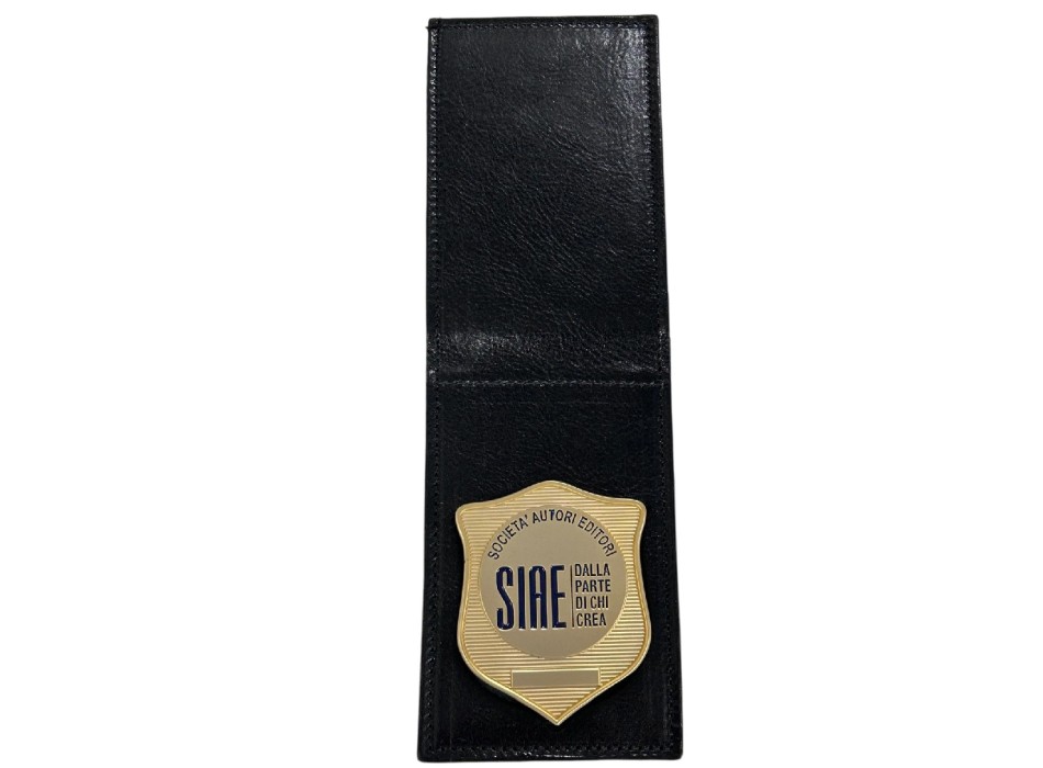 Portafogli con placca SIAE oro personalizzabile patella estraibile 560  Divisa Militare