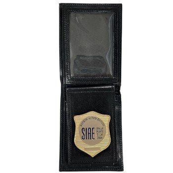 Portafogli con placca SIAE oro personalizzabile patella estraibile 560  Divisa Militare