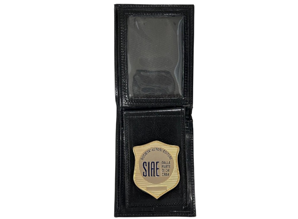 Portafogli con placca SIAE oro personalizzabile patella estraibile 560  Divisa Militare