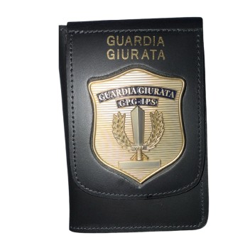 Portafogli placca oro GPG IPS – Guardia Giurata Particolare Incisione Personalizzata Inclusa  Divisa Militare