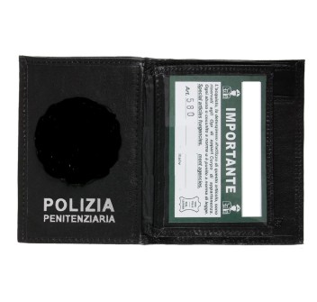 Portafogli Polizia Penitenziaria triplo placca occulta Divisa Militare