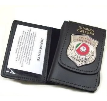 Portafoglio con placca Capitaneria di Porto Guardia Costiera Polizia Giuziaria Divisa Militare