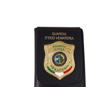 Portafoglio con placca Guardia Ittico Venatoria Divisa Militare
