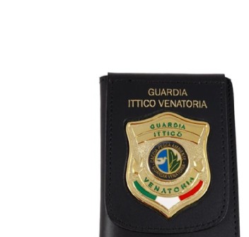 Portafoglio con placca Guardia Ittico Venatoria Divisa Militare