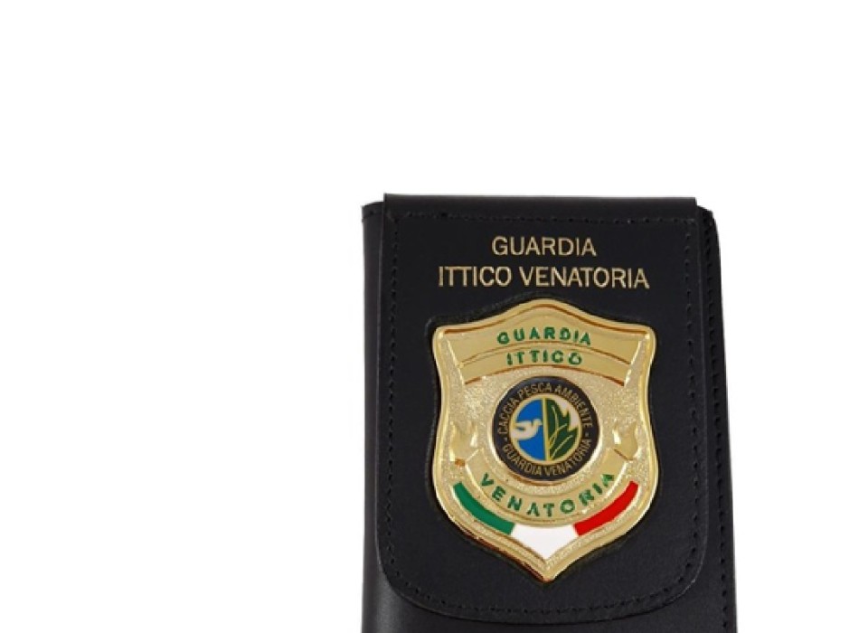 Portafoglio con placca Guardia Ittico Venatoria Divisa Militare