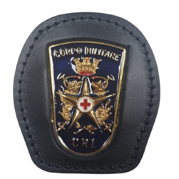 Portaplacca da cintura CRI Croce Rossa Corpo Militare Divisa Militare