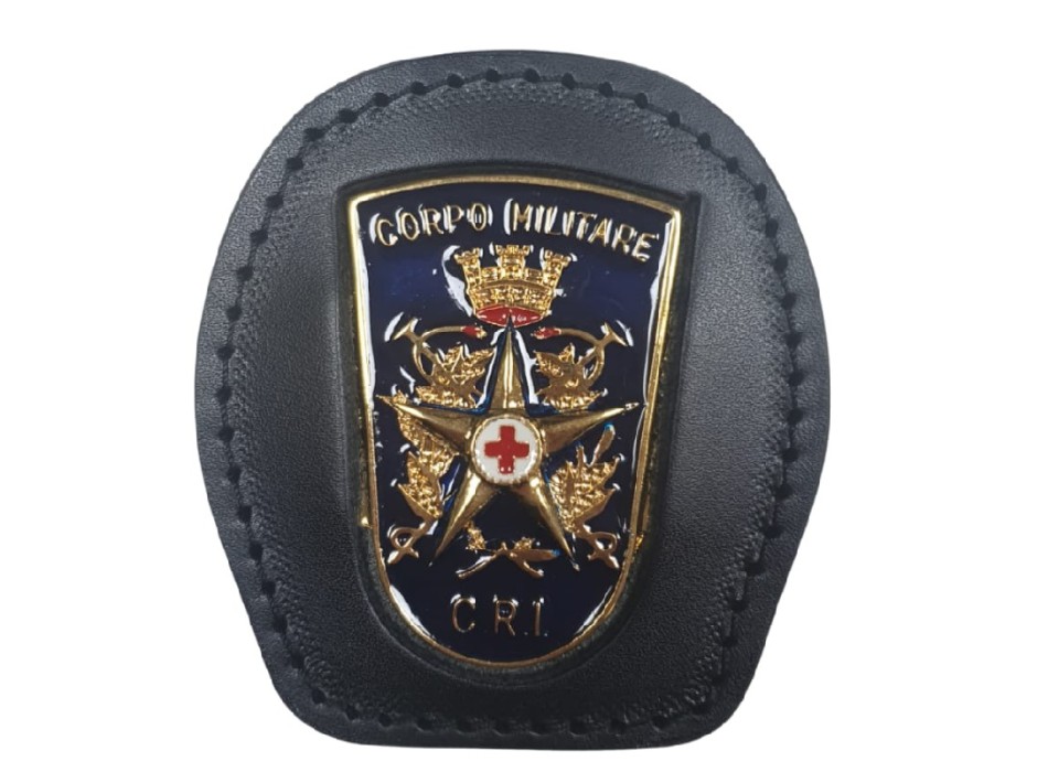Portaplacca da cintura CRI Croce Rossa Corpo Militare Divisa Militare