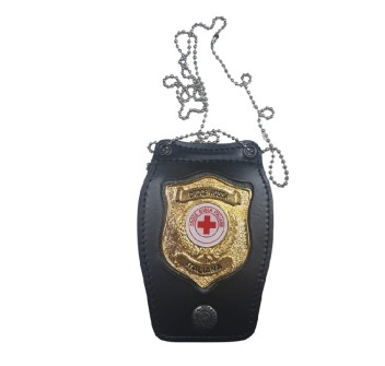 Portaplacca da collo con placca Croce Rossa scudo Divisa Militare