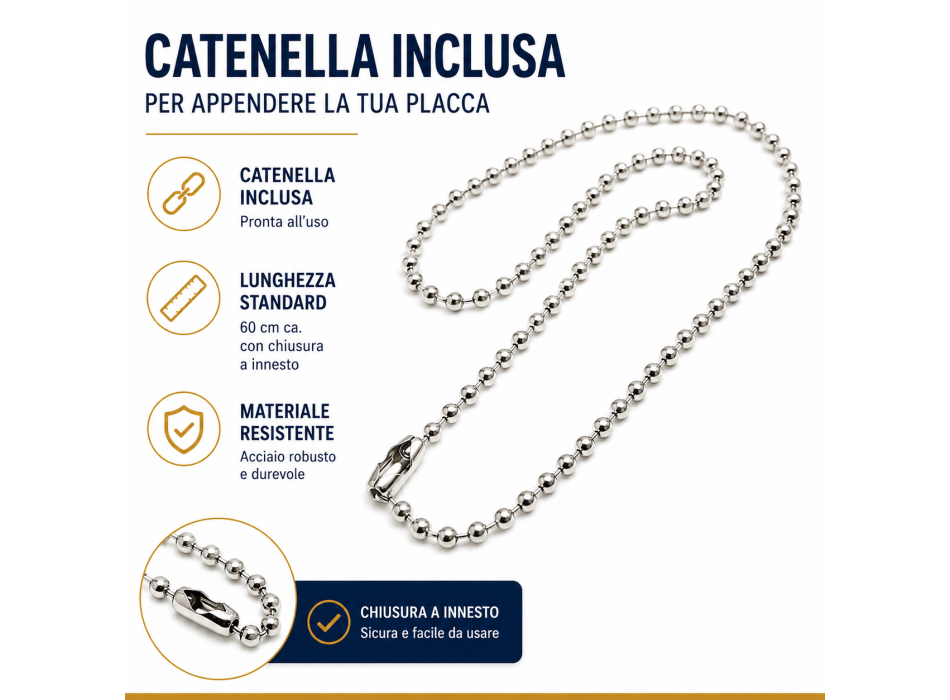 Portaplacca da collo placca CDO Cittadini dell'Ordine Divisa Militare