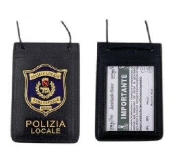 Portaplacca da collo polizia locale Roma Capitale 602 Divisa Militare