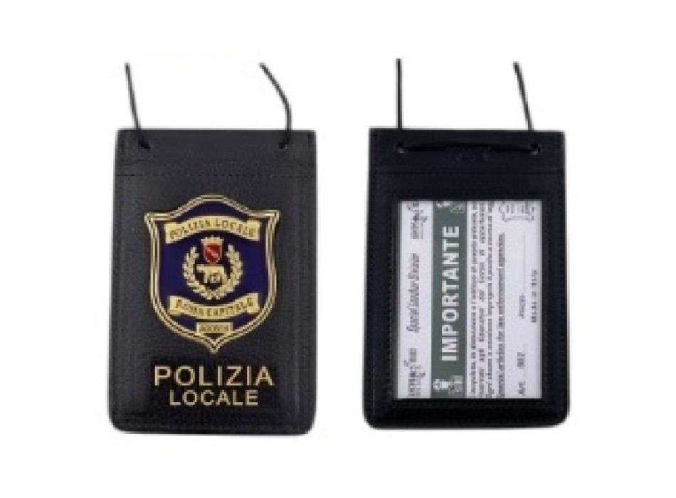 Portaplacca da collo polizia locale Roma Capitale 602 Divisa Militare