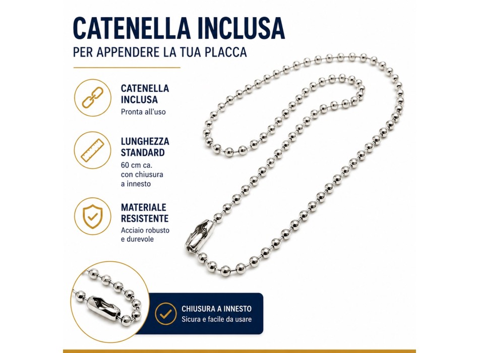 Portaplacca guardia giurata da collo porta tesserino placca gpg ips Argento Divisa Militare