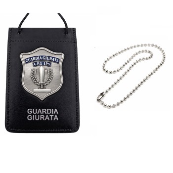 Portaplacca guardia giurata da collo porta tesserino placca gpg ips Divisa Militare