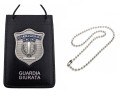 Portaplacca guardia giurata da collo porta tesserino placca gpg ips Argento
