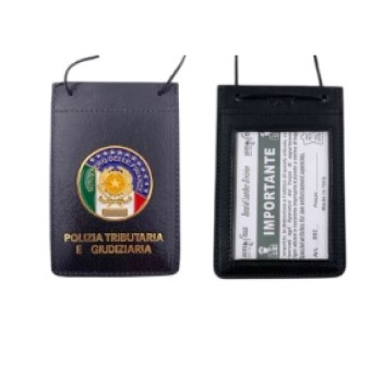 Portatesserino con placca Polizia Tributaria e Giudiziaria 602 Divisa Militare