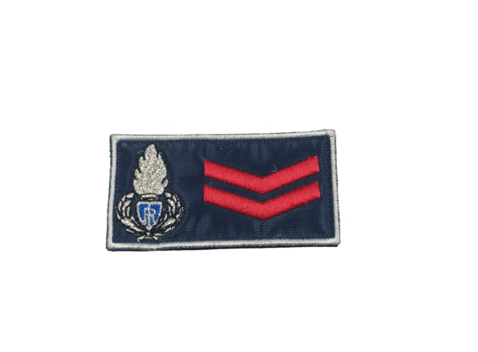 Qualifica assistente polizia penitenziaria velcro tuta ricamato + fiamma - grado disuso - Divisa Militare