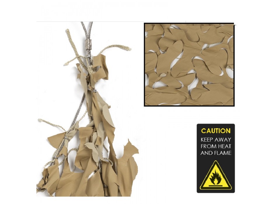 Rete mimetica color desert coyote/sabbia tan double face m 3 x 3 Divisa Militare