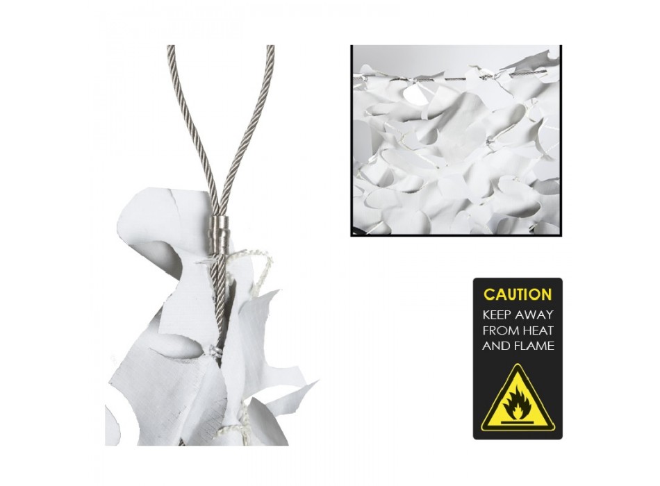 Rete mimetica color neve bianco/grigio double face m 3 x 3 Divisa Militare