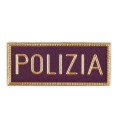Scritta Polizia di Stato plastificata cm 8 x 3