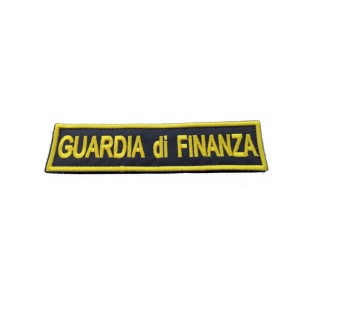 Scritta ricamata GDF con velcro Divisa Militare