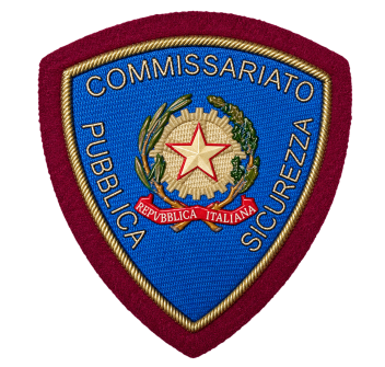 Scudetto Polizia di Stato Commissariato Pubblica Sicurezza patch plastificata Divisa Militare