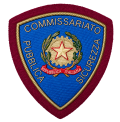 Scudetto Polizia di Stato Commissariato Pubblica Sicurezza patch plastificata