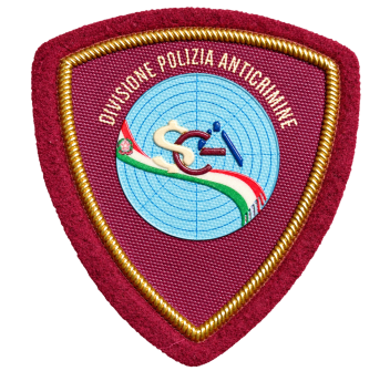 Scudetto Polizia di Stato divisione anticrimine patch plastificata Divisa Militare