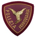 Scudetto Polizia di Stato Ferroviaria patch Plastificata