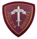 Scudetto Polizia di Stato Giudiziaria patch Plastificata amaranto