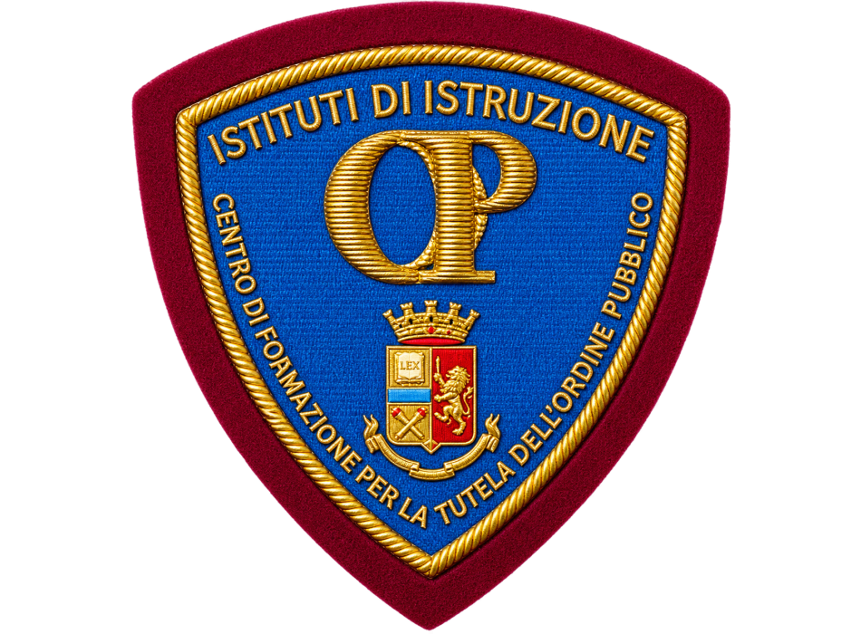 Scudetto Polizia di Stato Istituto di Istruzione patch plastificata Divisa Militare