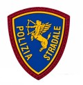 Scudetto Polizia di Stato Stradale patch Gommata