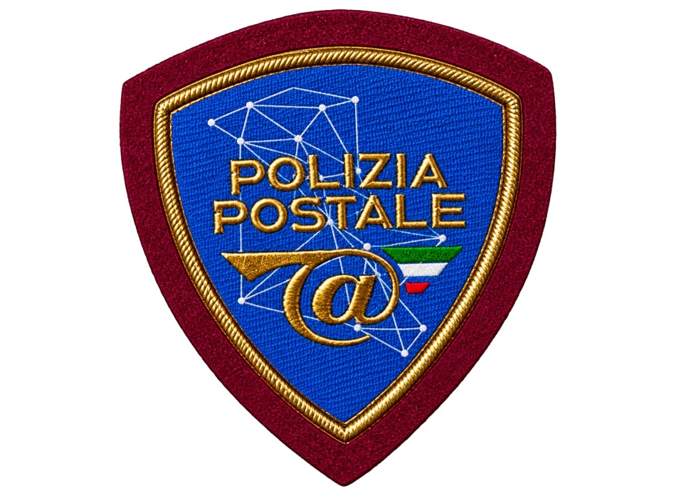 Scudetto Polizia di Stato Postale Plastificata Divisa Militare